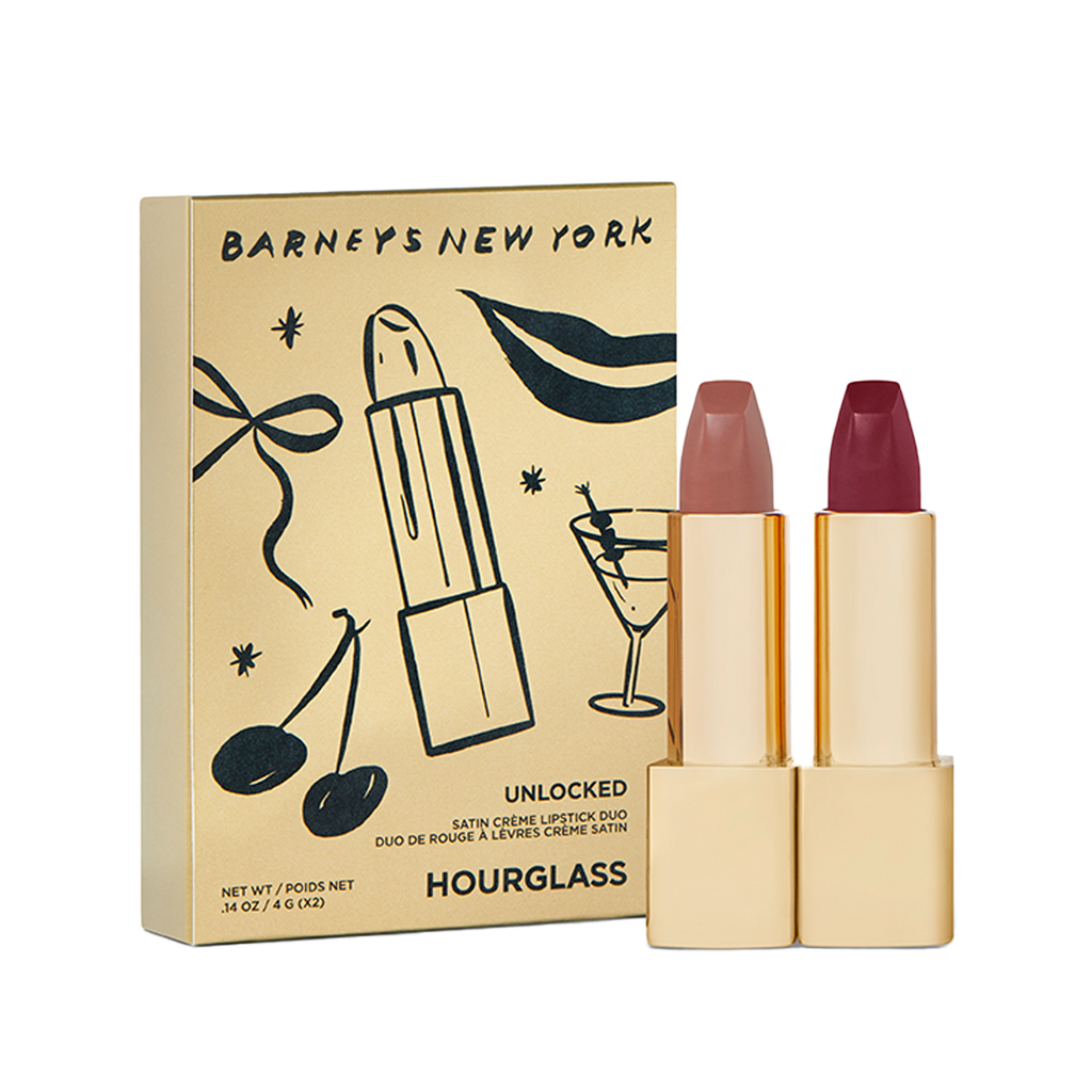 HOURGLASS BARNEYS NEW YORK UNLOCKED SATIN CRÈME LIPSTICK DUO